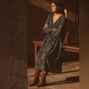 Madewell Smocked V-Neck Midi Dress SOLD OUT